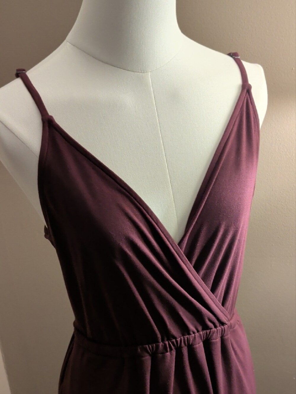 Spiritual Gangster Plum Wrap-Front Sleeveless Jumpsuit - Picture 8 of 12
